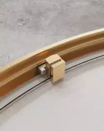 Душевой уголок CEZARES MOLVENO-R-1-90-C-BORO-IV стекло Прозрачное, профиль Брашированное золото