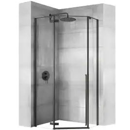 Душевой уголок Loranto NEO 90x90x195 профиль черный, без поддона, CS-22107B