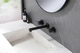 Смеситель для раковины Abber Emotion AF88121B встраиваемый, с внутренней частью, Черный матовый