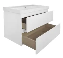 Тумба с раковиной Azario Мила 90 CS00089920, подвесная, Белая глянцевая