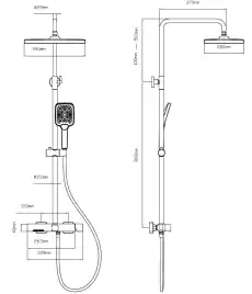 Душевая система  Vincea Core VSFS-4CO1BN VSFS-4CO1BN для ванны с изливом, брашированный никель