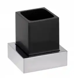 Стакан для зубных щеток 11,5 см BEMETA GAMMA Черный/Хром 145411012