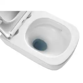 Подвесной унитаз Azario Ollin AZ-1883WH безободковый, смыв Торнадо, в комплекте с сидением микролифт, Белый глянцевый