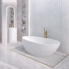 Ванна из литьевого мрамора  Aqua de Marco Calipso 165х82х53 1165WCAL_GEL, Белая