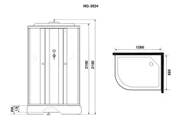 Душевая кабина Niagara Eco 120х80 E120/80/26R/TN средний поддон