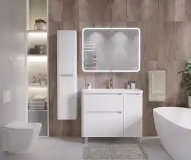 Зеркальный шкаф Grossman АДЕЛЬ-100 см правое с LED подсветкой 2010004