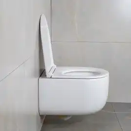 Унитаз подвесной AVS Декарт 801-0036-P-T2-GW безободковый, со смывом Торнадо, белый