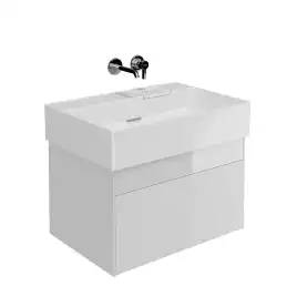 Тумба под раковину Kerama Marazzi LOGICA 70 см, LOG.70.2\WHT подвесная, Белая глянцевая
