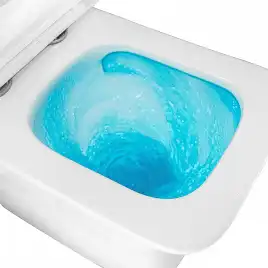 Унитаз-компакт Azario Mari AZ-79143T напольный, безободковый, со смывом Торнадо, в комплекте с бачком и сиденьем микролифт, Белый глянцевый