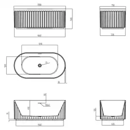 Акриловая ванна AVS Олимпия 170х75 822-0002-WG, белая