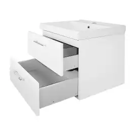 Тумба с раковиной Azario Ника 60 CS00091367, подвесная, Белая глянцевая