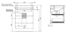 Тумба под раковину Aquanet Вега 60 (2 ящика) 308318