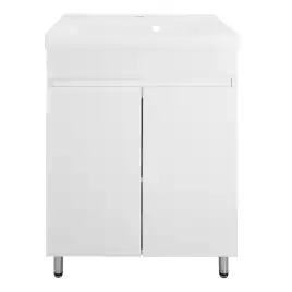 Тумба с раковиной Azario Эстима 60 CS00094635, напольная, Белая глянцевая