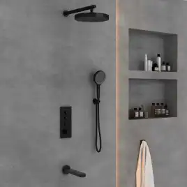 Душевая система  Vincea Inspire VSFW-433TI5MB VSFW-433TI5MB встраиваемая, черный матовый