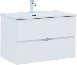 Тумба под раковину Aquanet Алвита New 80 2 ящика, белый матовый 277514