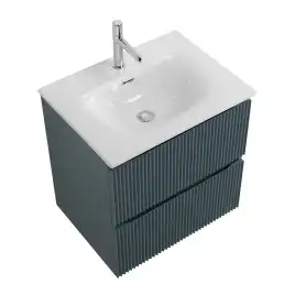 Тумба под раковину BelBagno UNO-600-2C-SO-AO подвесная, Голубой Матовый