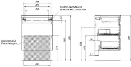 Тумба под раковину Aquanet Нота New 58 2 ящика, белый глянец 335417