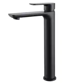 Смеситель для накладной раковины Abber Weiss Insel AF8011B, однорычажный, высокий, Черный матовый