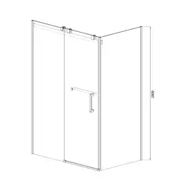 Душевой уголок Azario Vancouver 120х80х200 AZ-NKF1131 L 800 профиль Серебро, стекло Прозрачное