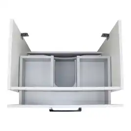 Тумба с раковиной Azario Ника 60 CS00091367, подвесная, Белая глянцевая