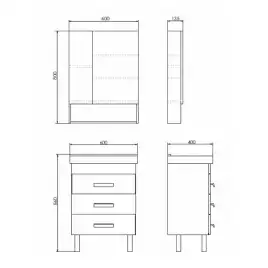 Тумба с умывальником Comforty Никосия 60Н Белый, 00-00011160