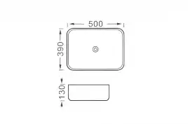 Раковина накладная Aquatek Вега 50х39х13 AQ5515-MW, Белая матовая