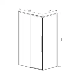 Душевой уголок Vincea Slim-N 120х90 VSR-4SN9012CLG, дверь раздвижная, профиль брашированное золото, стекло прозрачное