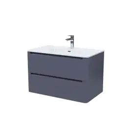 Тумба с раковиной IDDIS Edifice 80, подвесная, Темно-серый, EDI80D0i95K