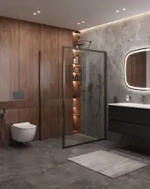 Душевой уголок CEZARES MOLVENO-AH-11-120/90-C-GM-IV стекло Прозрачное, профиль Оружейная сталь