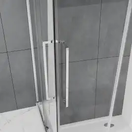 Душевой уголок Azario 100х100 AZ-R43-100-MGR-CL, профиль графит матовый, стекло Прозрачное