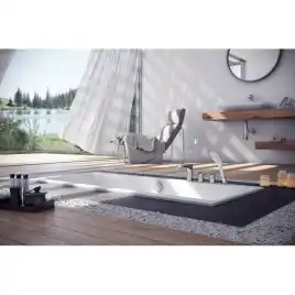 Акриловая ванна Excellent Pryzmat Slim 170х75 WAEX.PRY17WHS с тонким бортом, встраиваемая, Белая