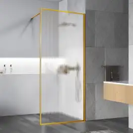 Душевая перегородка Vincea Walk in HP Art 90 VSW-1HP900FLBG, профиль брашированное золото, стекло рифленое