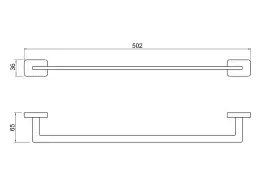 Держатель полотенец 450 мм Aquatek Либра AQ4320CR, Хром