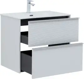 Тумба под раковину Aquanet Вита 70 белый матовый, подвесная, 330476