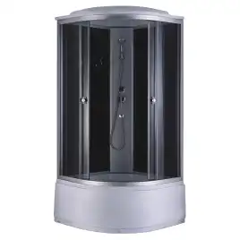 Душевая кабина Loranto 100х100, высокий поддон, Тонированное стекло, CS-888EATM/B-100