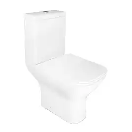 Унитаз напольный Azario Iris AZ-8353 безободковый, с бачком и сидением микролифт, Белый глянцевый