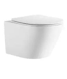 Подвесной унитаз Aquatek Либерти AQ1999T-00 безободковый, смыв торнадо, с сиденьем микролифт, Белый