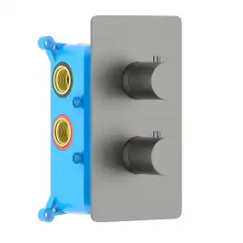 Смеситель для ванны Aquatek Европа AQ1393BGM термостатический, Оружейная сталь