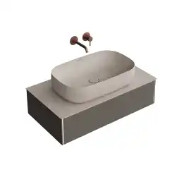 Тумба под раковину Kerama Marazzi MAGICA 90 см, MA.90.1\EGR.M подвесная, Вечерний серый матовый