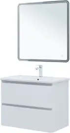 Тумба под раковину Aquanet Эмбер 80 белый матовый 330467