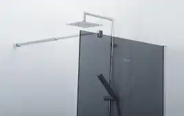 Душевая перегородка CEZARES LIBERTA-L-1-100-GR-Cr стекло Тонированное (графит), профиль Хром