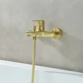 Смеситель для ванны Aquatek Ника AQ1840BG, Золото матовое