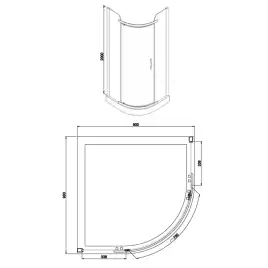 Душевой уголок Azario Edmonton 90х90х200 AZ-NNC2231 900 профиль Хром, стекло Прозрачное