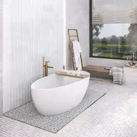 Ванна из литьевого мрамора  Aqua de Marco Calipso 165х82х53 1165WCAL_GEL, Белая