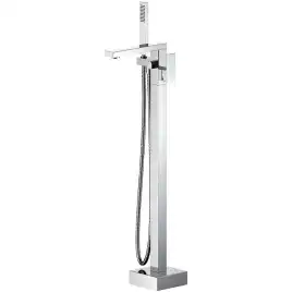 Напольный смеситель для ванны Aquatek Либра AQ1645CR, однорычажный, с внутренней частью, Хром