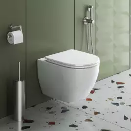 Подвесной унитаз CEZARES STYLUS-TOR CZR-6601-TH-TOR, безободковый, смыв Торнадо, белый