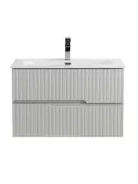 Тумба под раковину Cezares DUET-N 80 см, DUET-N-800-2C-SO-GPR-P , Серый жемчужный