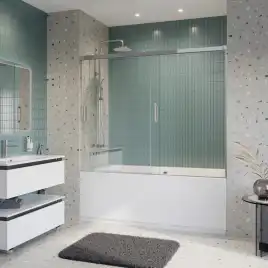 Душевая шторка на ванну CEZARES TANDEM-SOFT-VF-2-170/145-C-Cr-IV стекло Прозрачное, профиль Хром