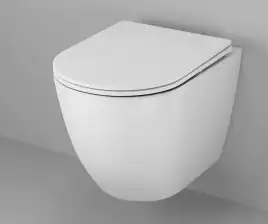 Унитаз подвесной Grossman Thin Rim GR-5601S безободковый, Белый глянцевый, с тонкой крышкой,микролифт