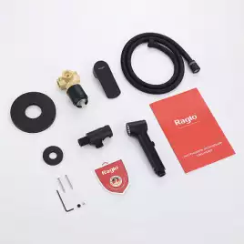 Смеситель с гигиеническим душем Raglo R03.53.06, Черный матовый